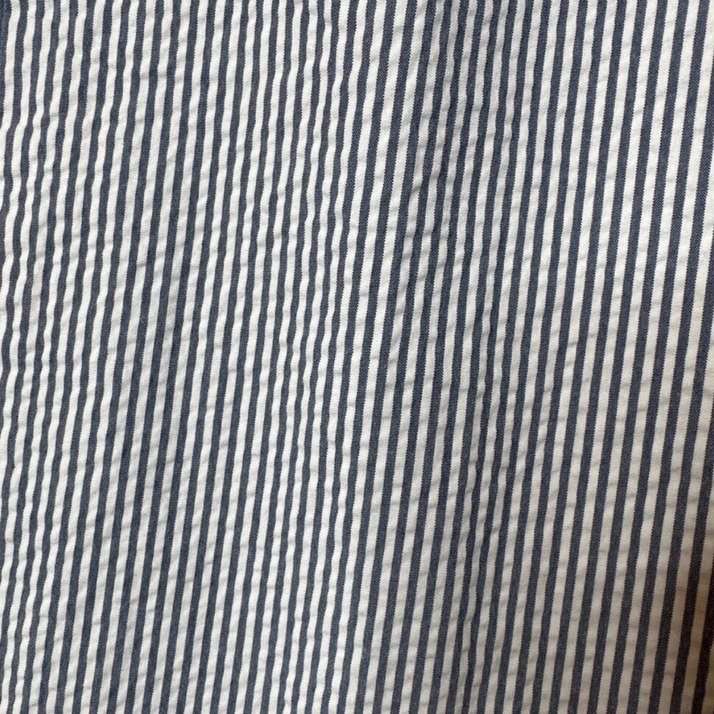Club Monaco Straight Leg Pant Gray/white seersucker Striped Cotton Size 30 - Picture 2 of 5